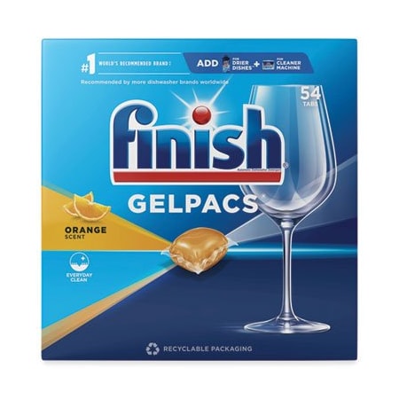 Reckitt Benckiser FINISH, DISH DETERGENT GELPACS, ORANGE SCENT, 54PK 81181